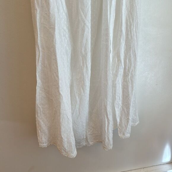 Tularosa Revolve White Flowy Cotton Fia Maxi Eyelet Cutout Casual Dress XS - Picture 6 of 8